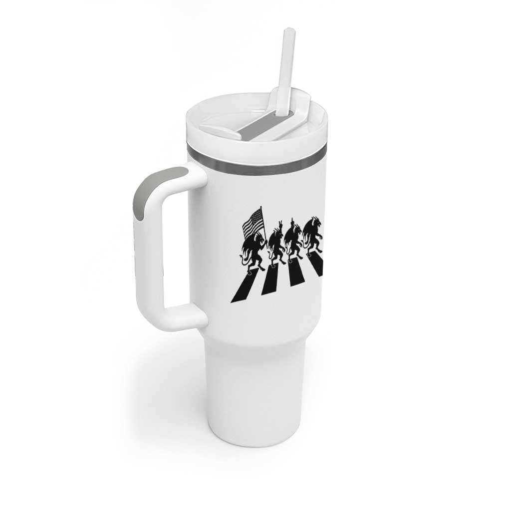 Patriotic Jersey Devil Tumbler With Handle New Jersey Cryptid Gift