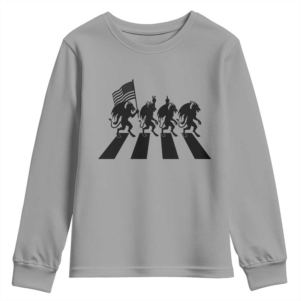 Patriotic Jersey Devil Youth Sweatshirt New Jersey Cryptid Gift