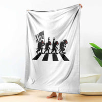 Patriotic Chupacabra Throw Blanket Funny Cryptid Lover Gift
