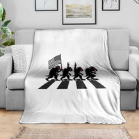 Patriotic Chupacabra Throw Blanket Funny Cryptid Lover Gift