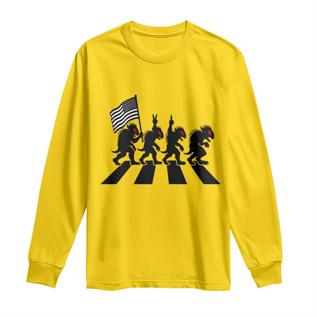 Patriotic Chupacabra Long Sleeve Shirt Funny Cryptid Lover Gift