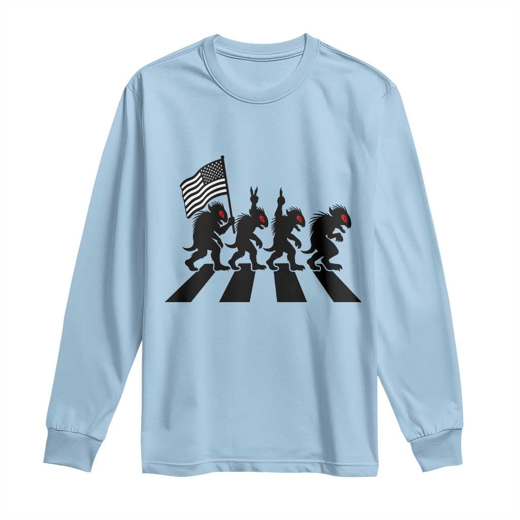 Patriotic Chupacabra Long Sleeve Shirt Funny Cryptid Lover Gift