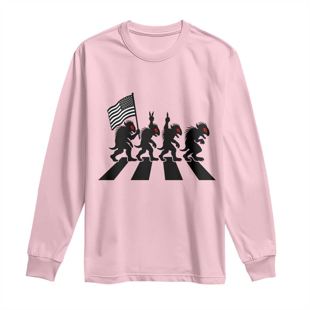 Patriotic Chupacabra Long Sleeve Shirt Funny Cryptid Lover Gift