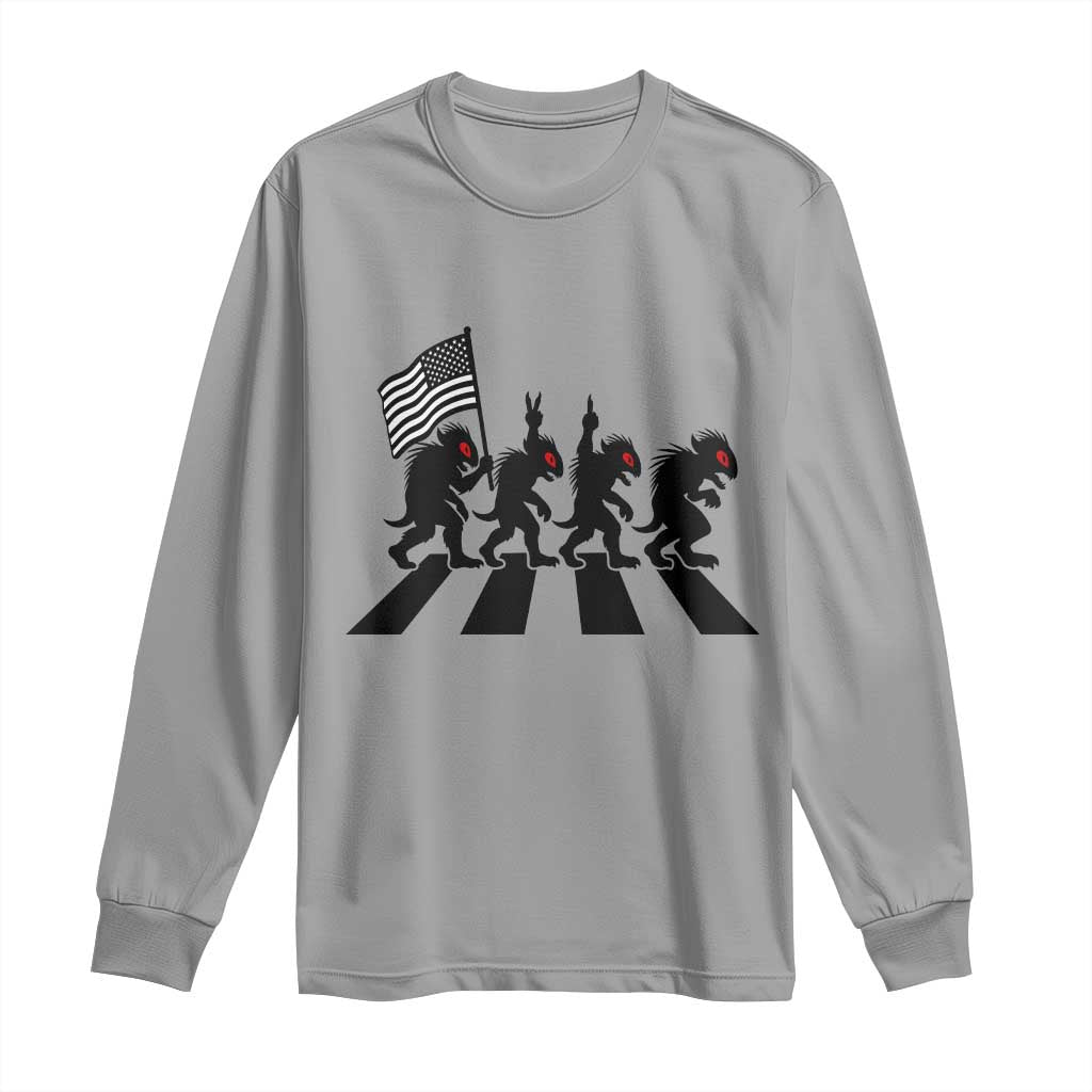 Patriotic Chupacabra Long Sleeve Shirt Funny Cryptid Lover Gift