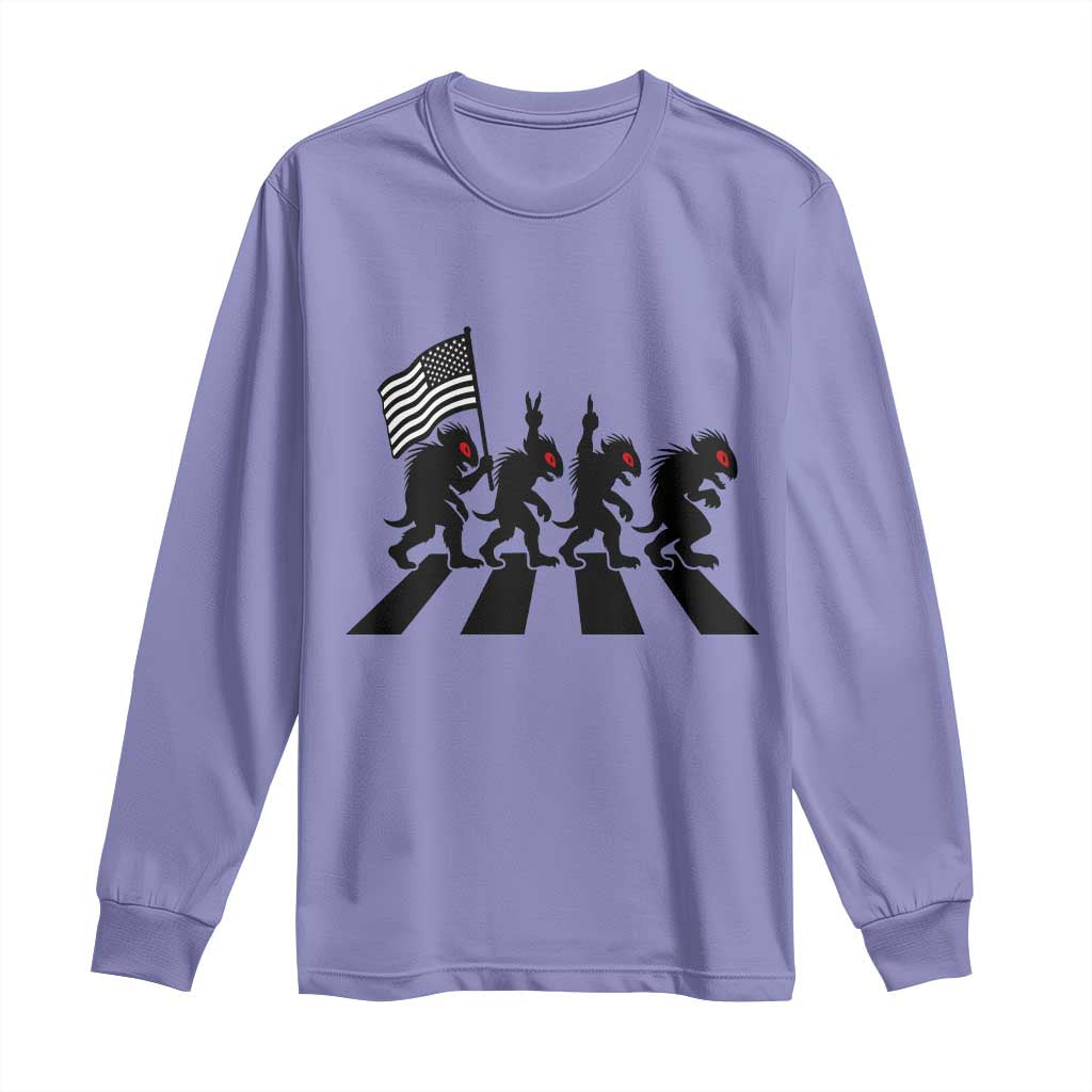 Patriotic Chupacabra Long Sleeve Shirt Funny Cryptid Lover Gift