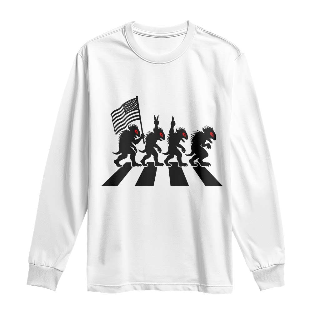 Patriotic Chupacabra Long Sleeve Shirt Funny Cryptid Lover Gift