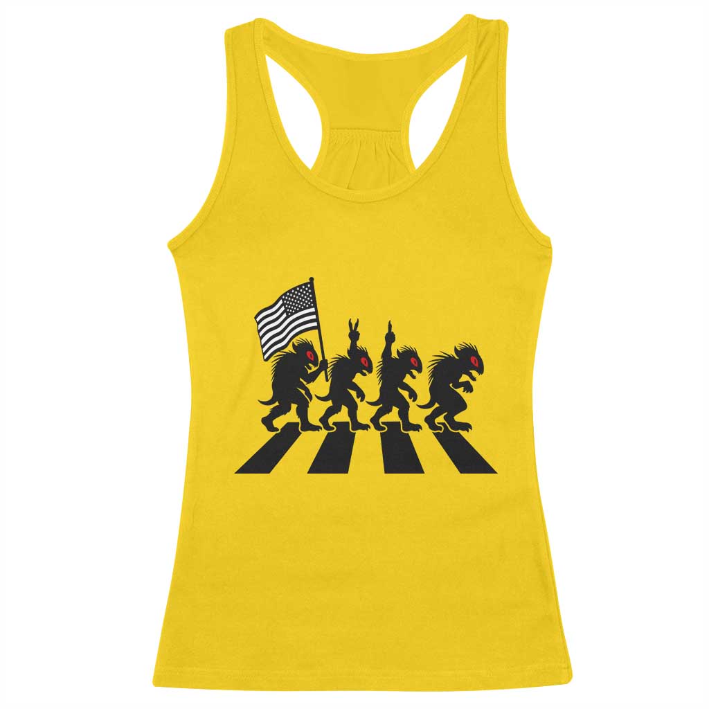 Patriotic Chupacabra Racerback Tank Top Funny Cryptid Lover Gift