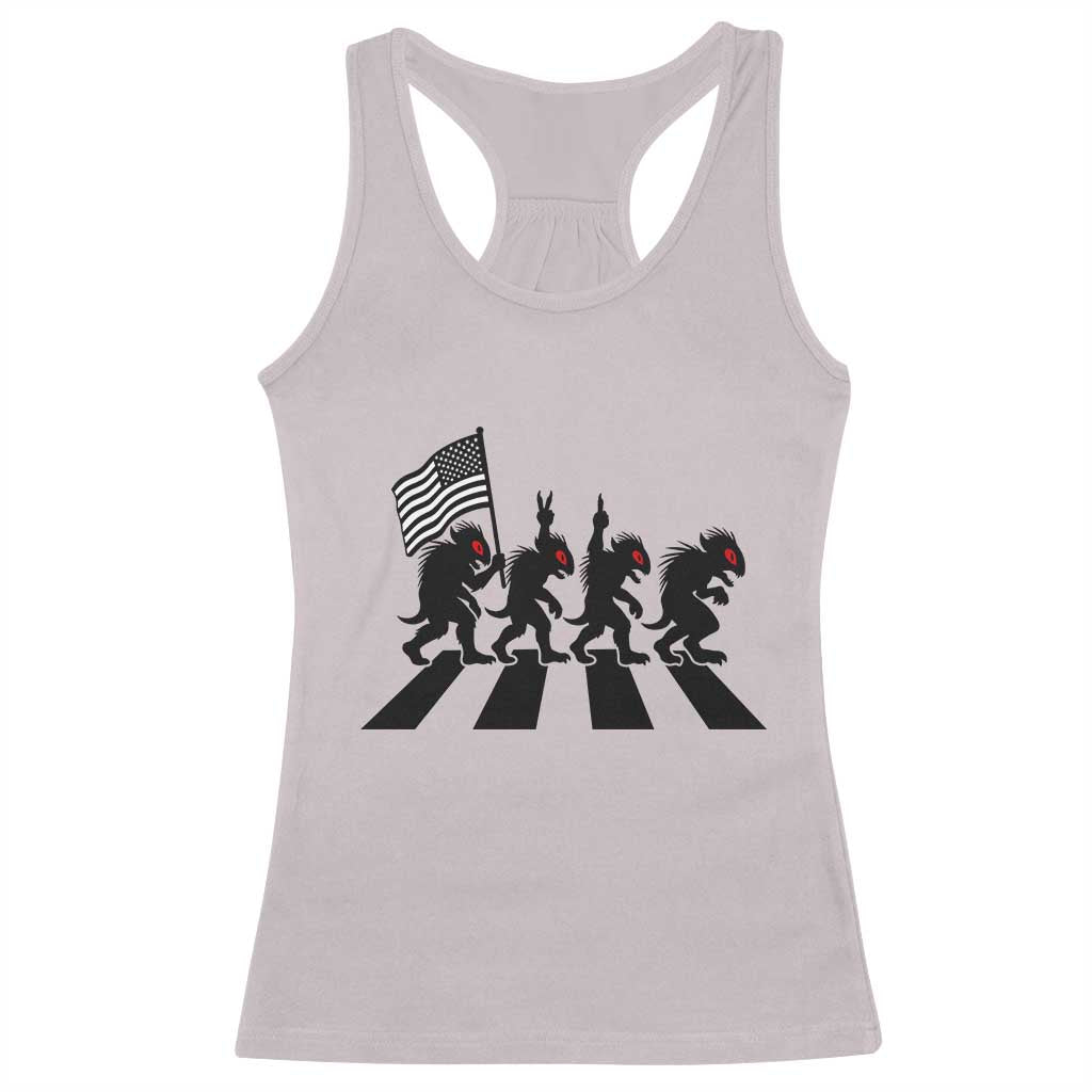 Patriotic Chupacabra Racerback Tank Top Funny Cryptid Lover Gift