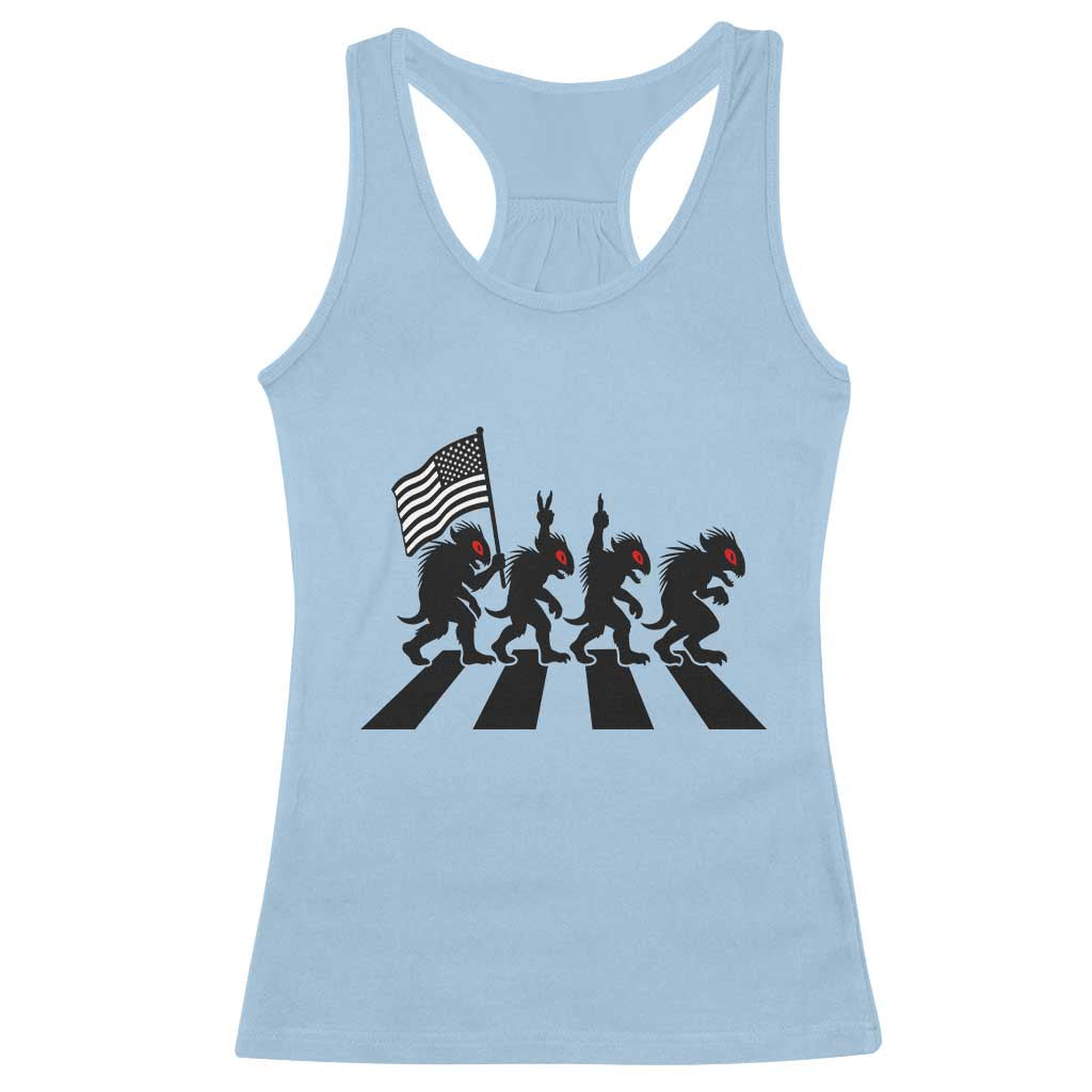 Patriotic Chupacabra Racerback Tank Top Funny Cryptid Lover Gift