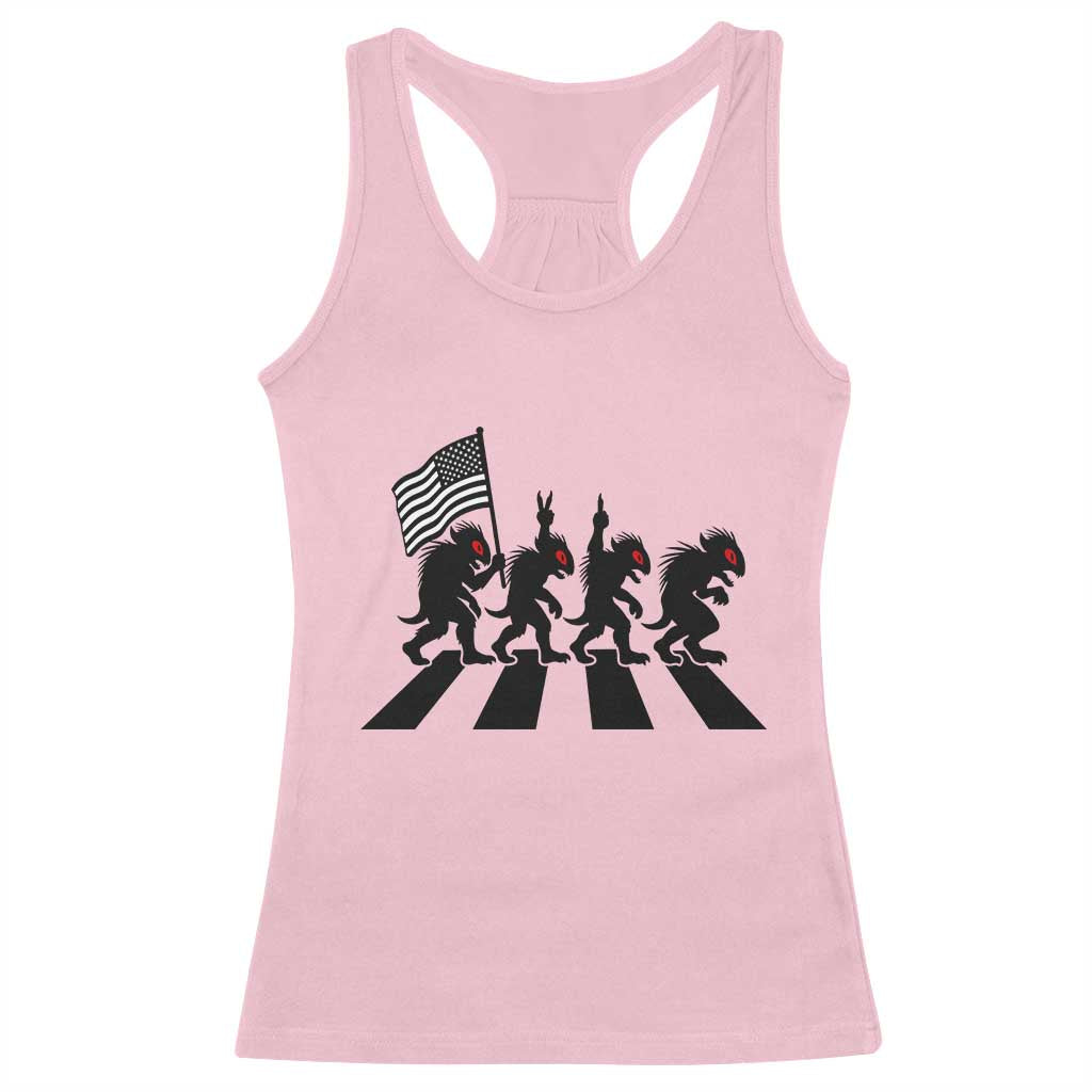 Patriotic Chupacabra Racerback Tank Top Funny Cryptid Lover Gift
