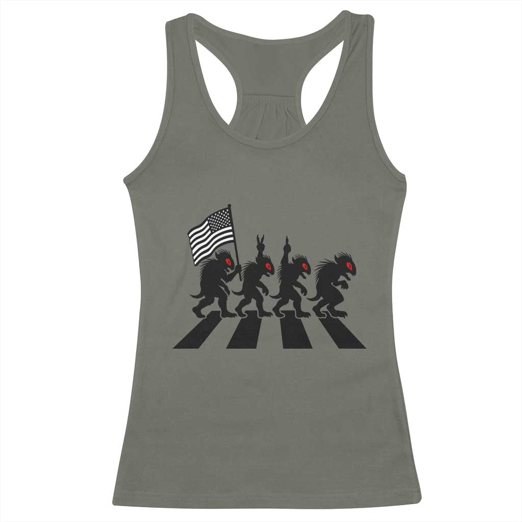 Patriotic Chupacabra Racerback Tank Top Funny Cryptid Lover Gift