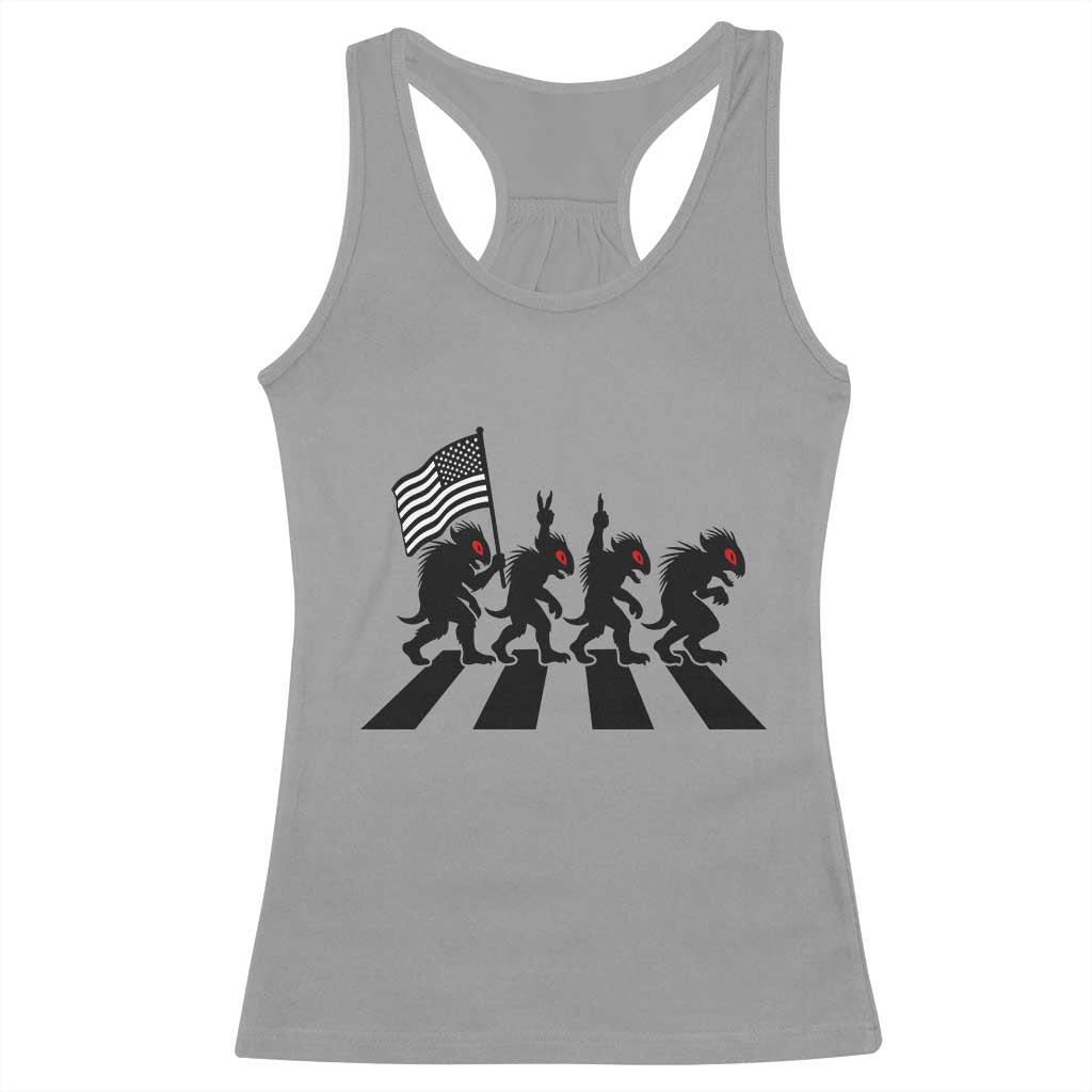 Patriotic Chupacabra Racerback Tank Top Funny Cryptid Lover Gift