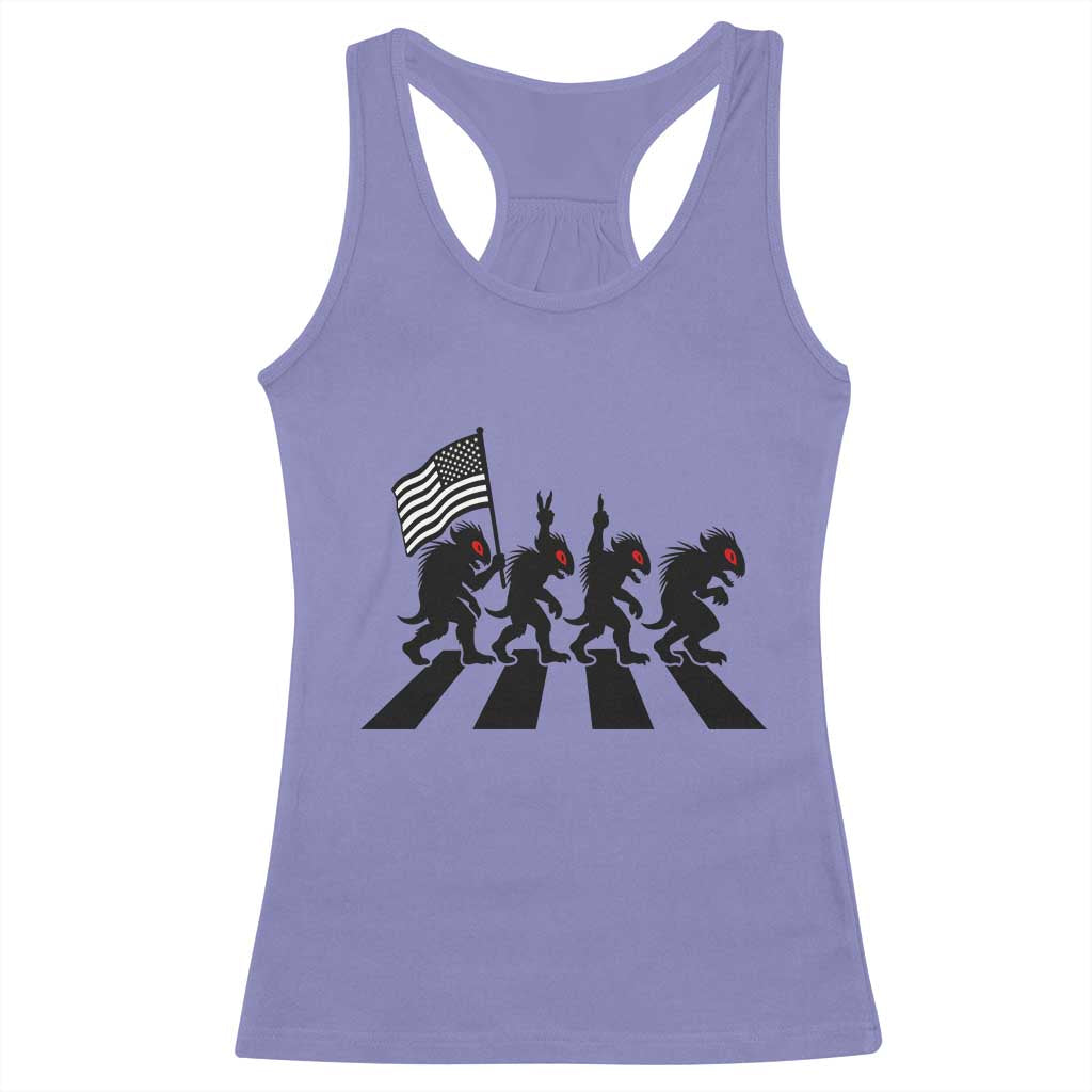 Patriotic Chupacabra Racerback Tank Top Funny Cryptid Lover Gift