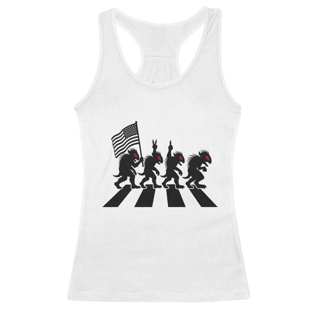 Patriotic Chupacabra Racerback Tank Top Funny Cryptid Lover Gift