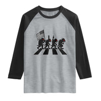 Patriotic Chupacabra Raglan Shirt Funny Cryptid Lover Gift