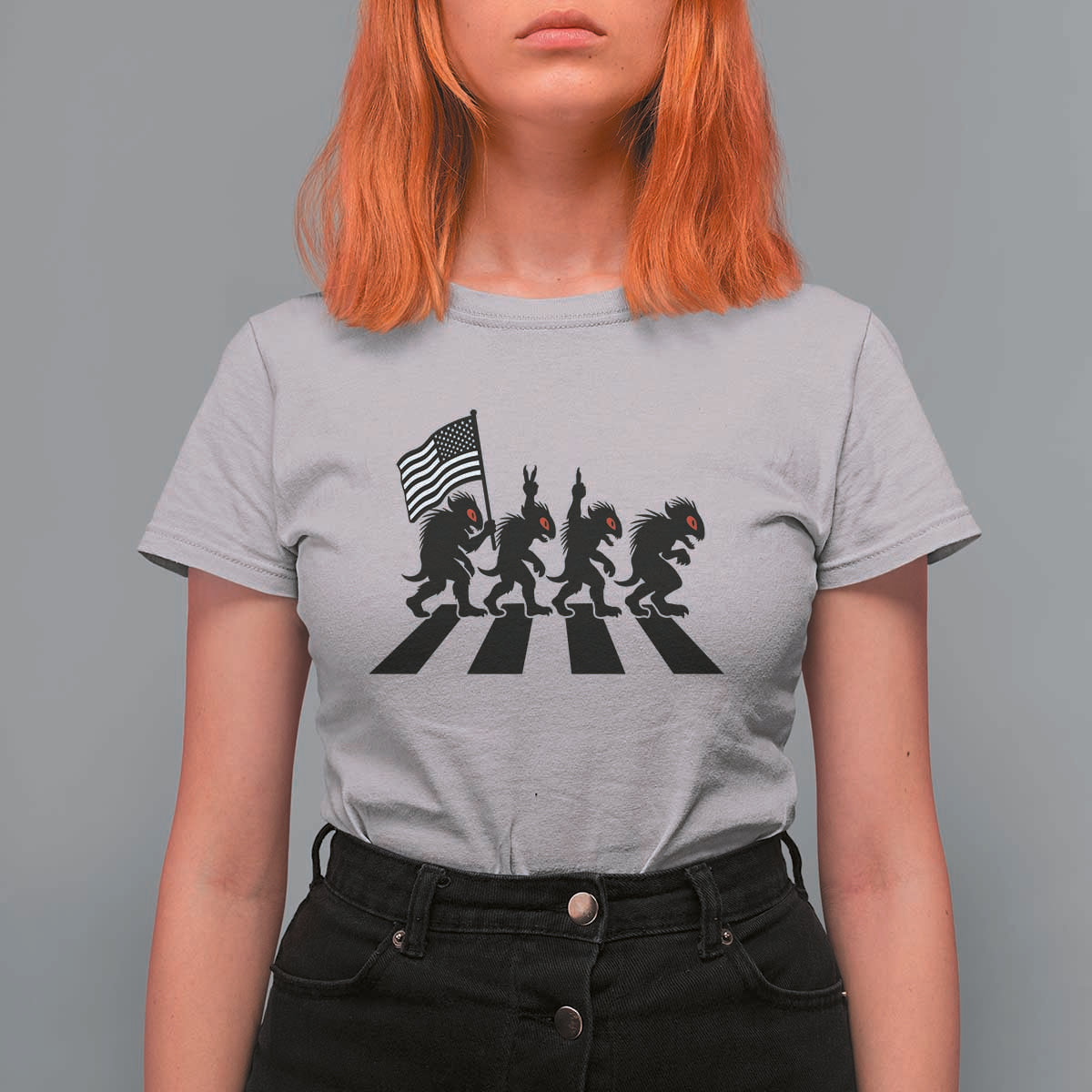Patriotic Chupacabra T Shirt For Women Funny Cryptid Lover Gift