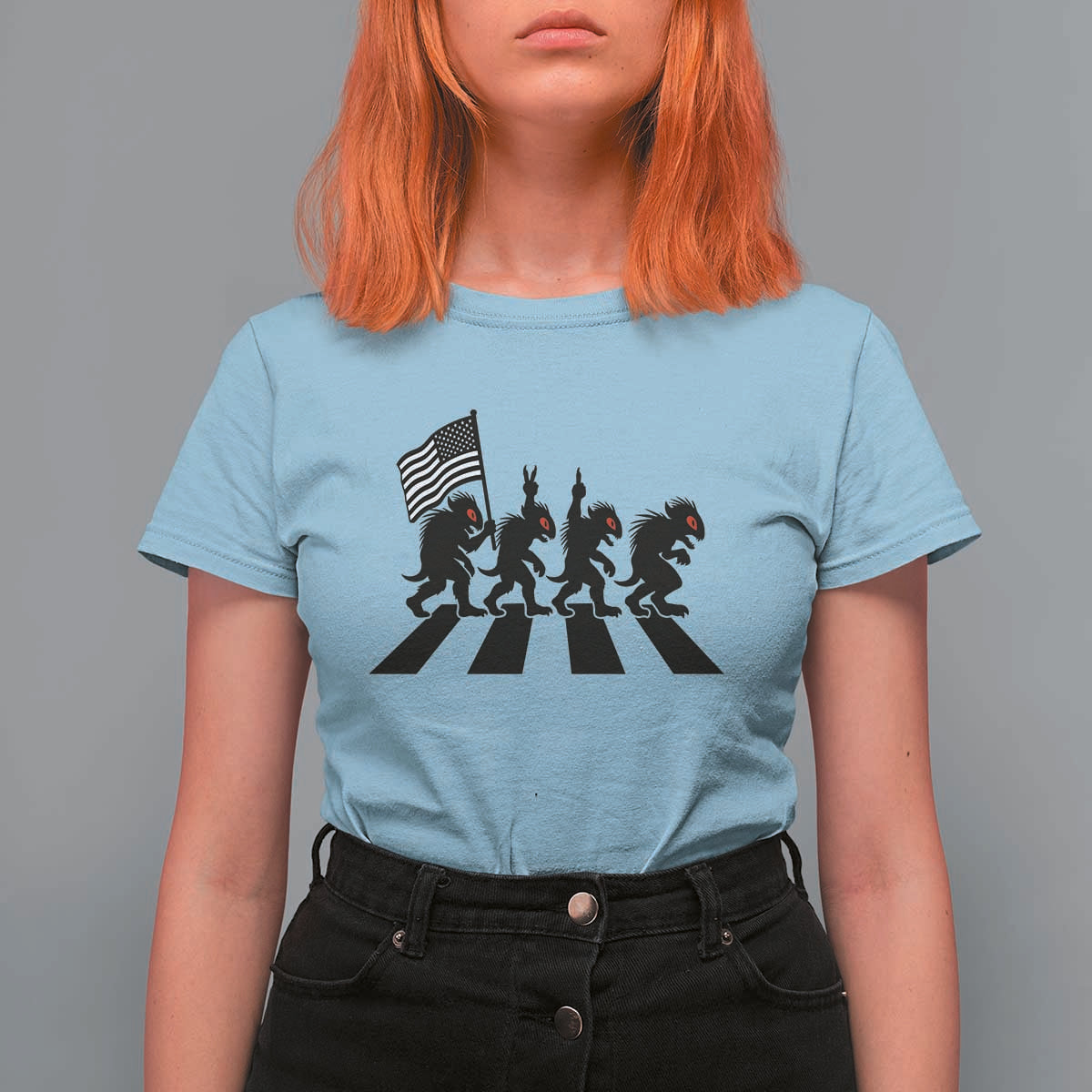 Patriotic Chupacabra T Shirt For Women Funny Cryptid Lover Gift