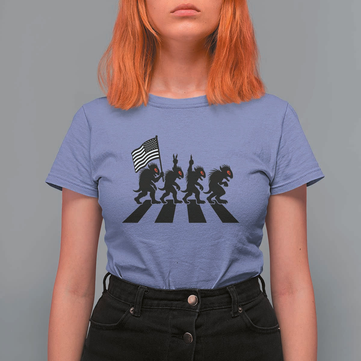 Patriotic Chupacabra T Shirt For Women Funny Cryptid Lover Gift