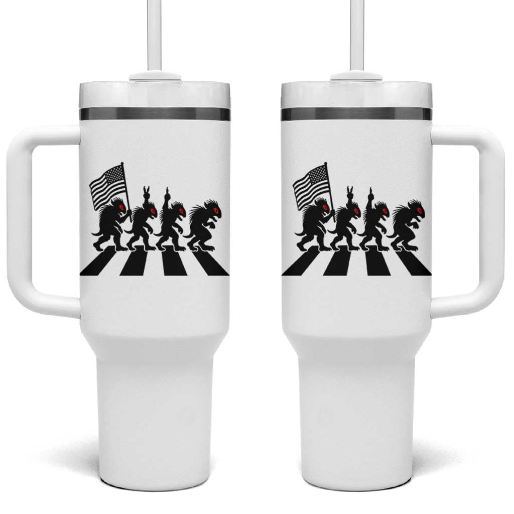 Patriotic Chupacabra Tumbler With Handle Funny Cryptid Lover Gift