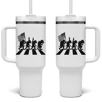 Patriotic Chupacabra Tumbler With Handle Funny Cryptid Lover Gift