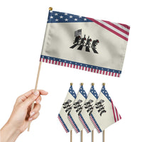 Patriotic Chupacabra Patriotic Handheld Flag Funny Cryptid Lover Gift