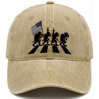 Patriotic Chupacabra Washed Cotton Baseball Cap Funny Cryptid Lover Gift