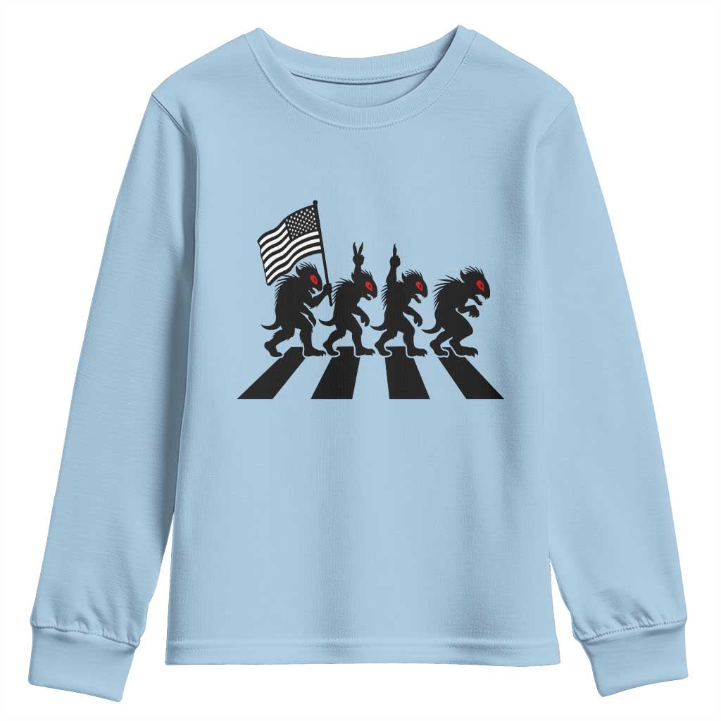 Patriotic Chupacabra Youth Sweatshirt Funny Cryptid Lover Gift