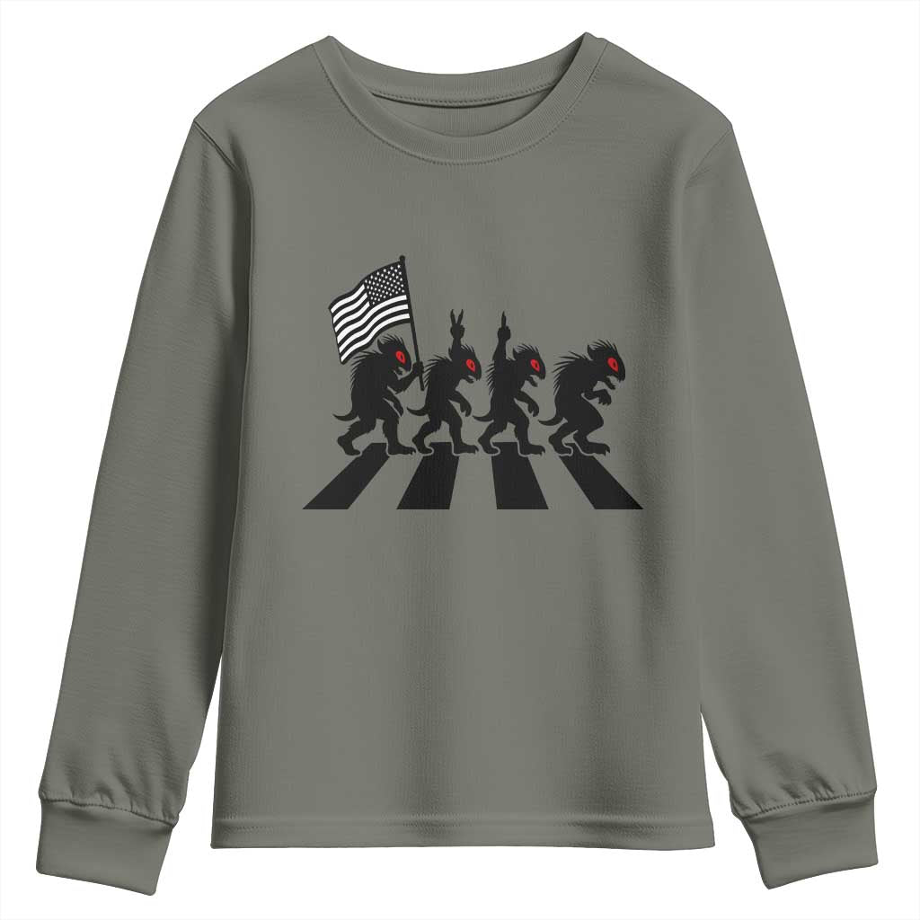 Patriotic Chupacabra Youth Sweatshirt Funny Cryptid Lover Gift