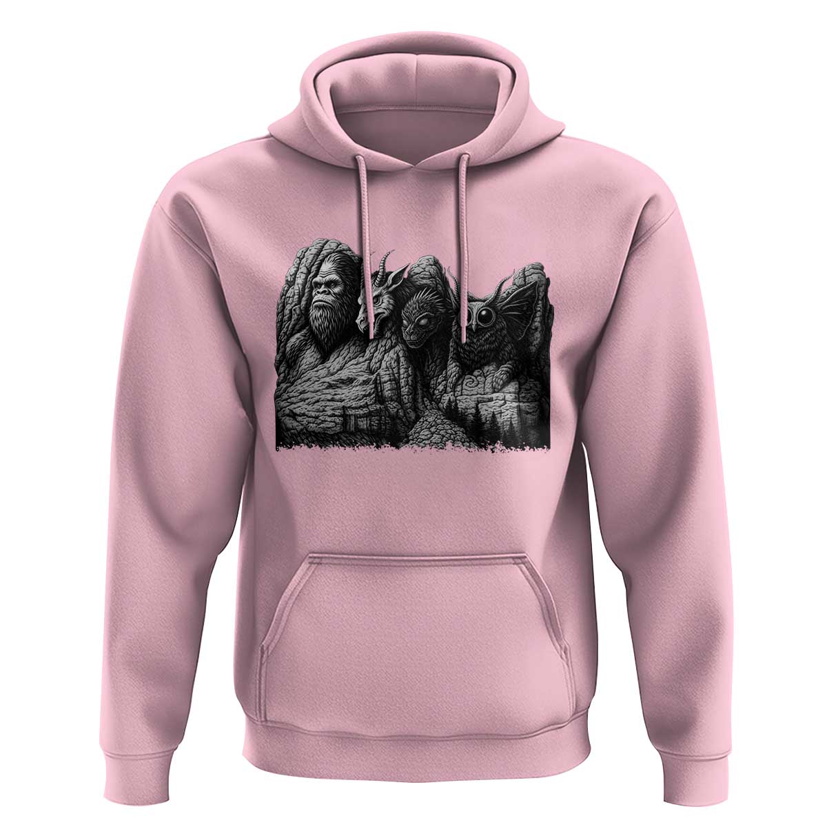 Cryptid Mount Rushmore Hoodie Bigfoot Mothman Jersey Devil Chupacabra