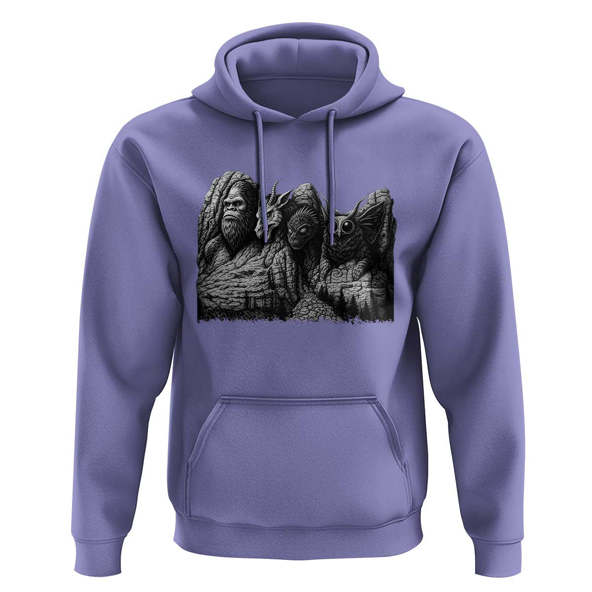 Cryptid Mount Rushmore Hoodie Bigfoot Mothman Jersey Devil Chupacabra