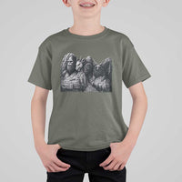 Cryptid Mount Rushmore T Shirt For Kid Bigfoot Mothman Jersey Devil Chupacabra