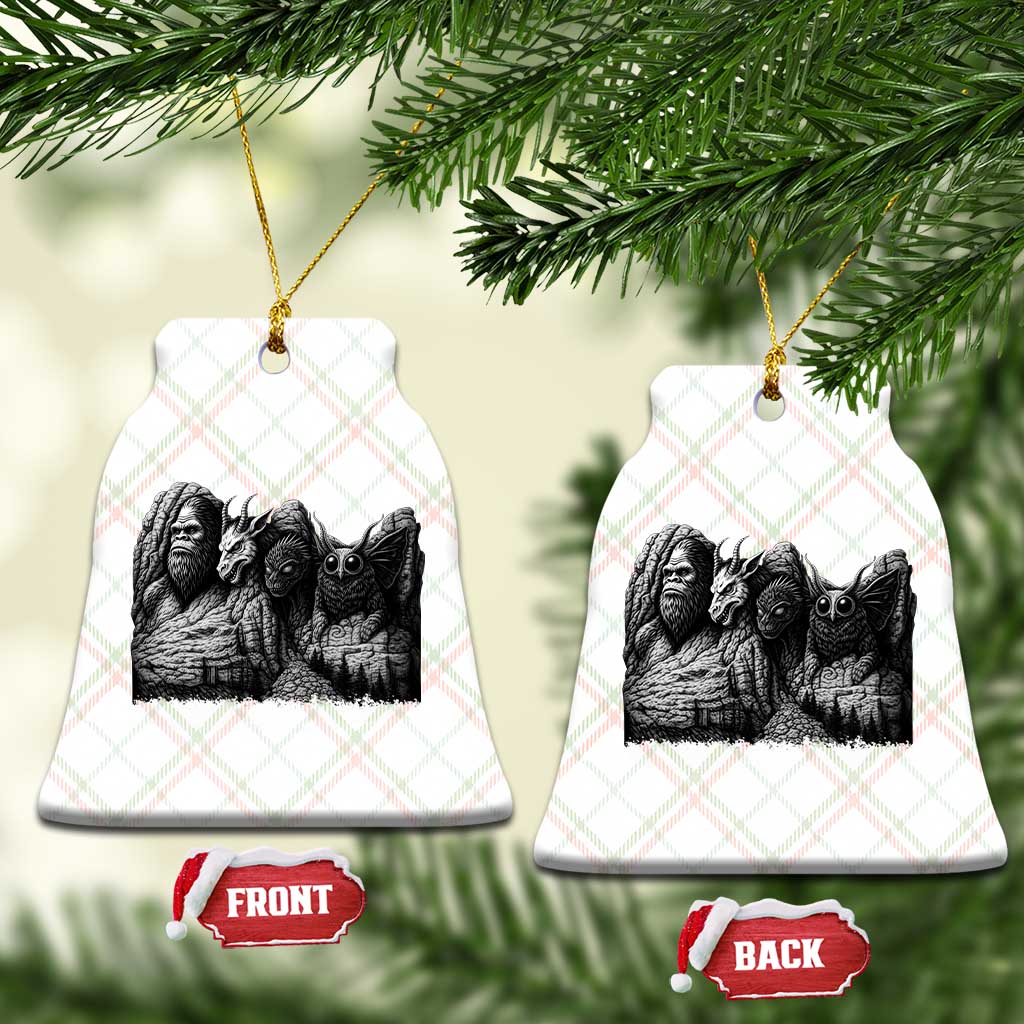 Cryptid Mount Rushmore Ceramic Ornament Bigfoot Mothman Jersey Devil Chupacabra
