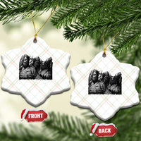 Cryptid Mount Rushmore Ceramic Ornament Bigfoot Mothman Jersey Devil Chupacabra