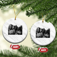 Cryptid Mount Rushmore Ceramic Ornament Bigfoot Mothman Jersey Devil Chupacabra