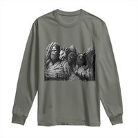 Cryptid Mount Rushmore Long Sleeve Shirt Bigfoot Mothman Jersey Devil Chupacabra