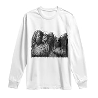 Cryptid Mount Rushmore Long Sleeve Shirt Bigfoot Mothman Jersey Devil Chupacabra