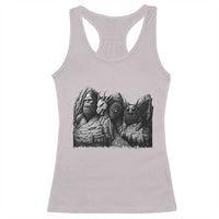 Cryptid Mount Rushmore Racerback Tank Top Bigfoot Mothman Jersey Devil Chupacabra