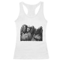 Cryptid Mount Rushmore Racerback Tank Top Bigfoot Mothman Jersey Devil Chupacabra