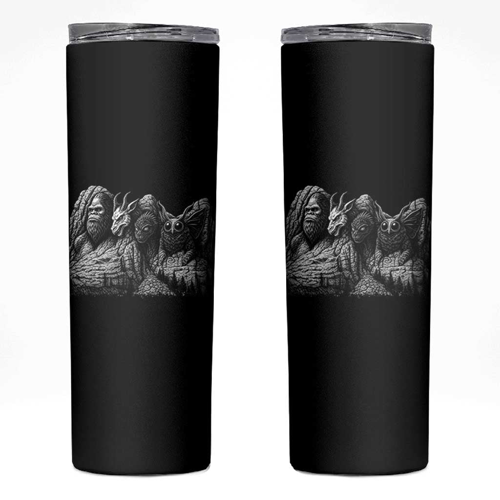 Cryptid Mount Rushmore Skinny Tumbler Bigfoot Mothman Jersey Devil Chupacabra