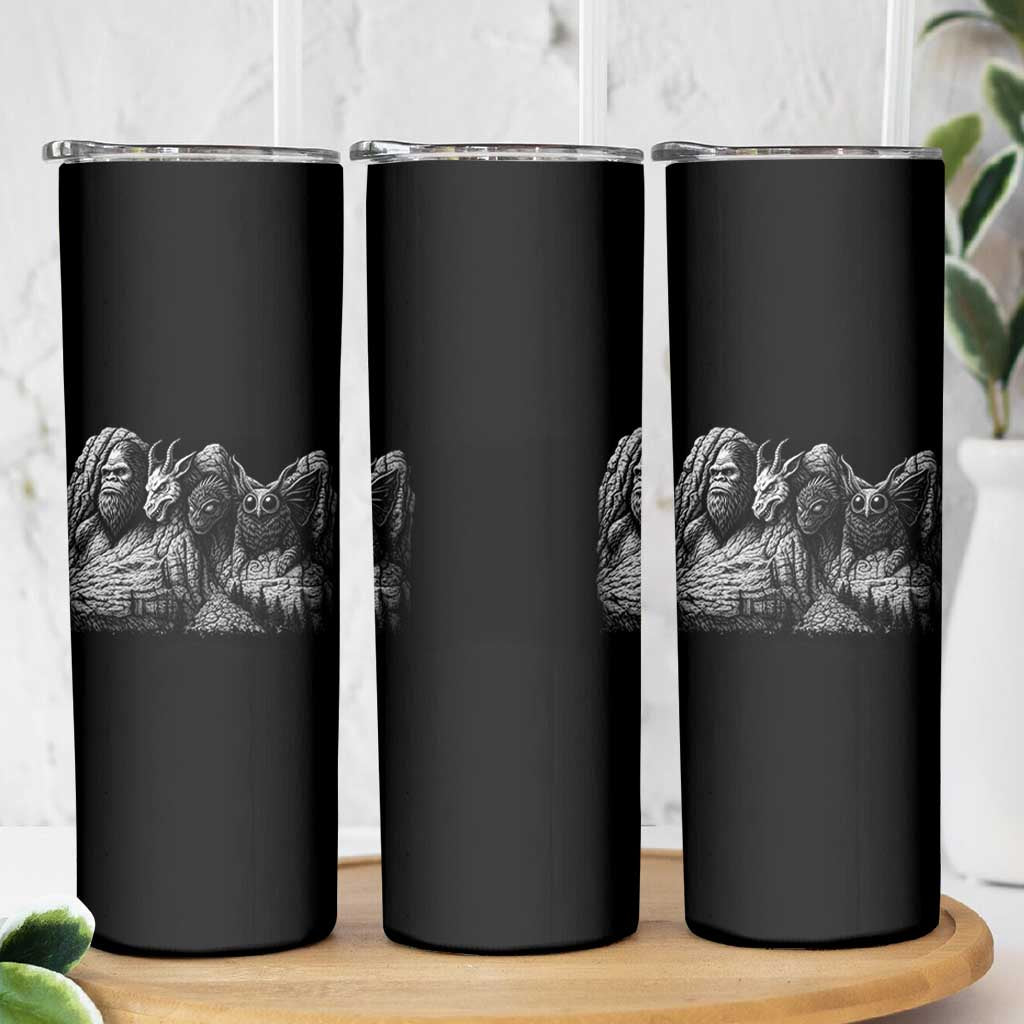 Cryptid Mount Rushmore Skinny Tumbler Bigfoot Mothman Jersey Devil Chupacabra