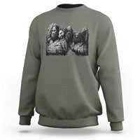 Cryptid Mount Rushmore Sweatshirt Bigfoot Mothman Jersey Devil Chupacabra