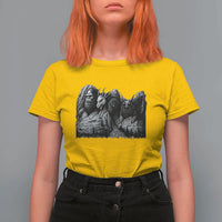 Cryptid Mount Rushmore T Shirt For Women Bigfoot Mothman Jersey Devil Chupacabra
