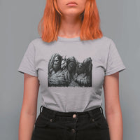 Cryptid Mount Rushmore T Shirt For Women Bigfoot Mothman Jersey Devil Chupacabra