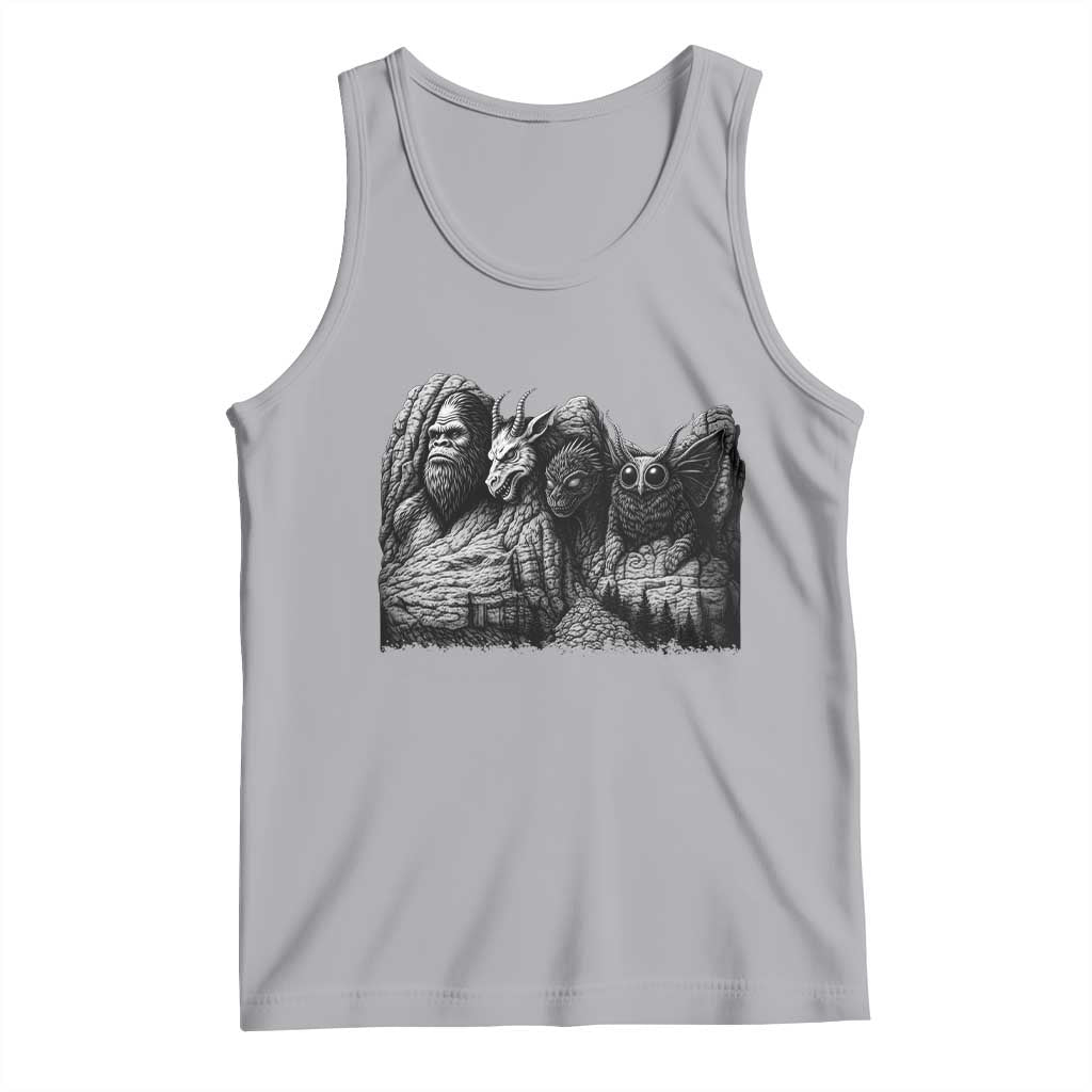 Cryptid Mount Rushmore Tank Top Bigfoot Mothman Jersey Devil Chupacabra