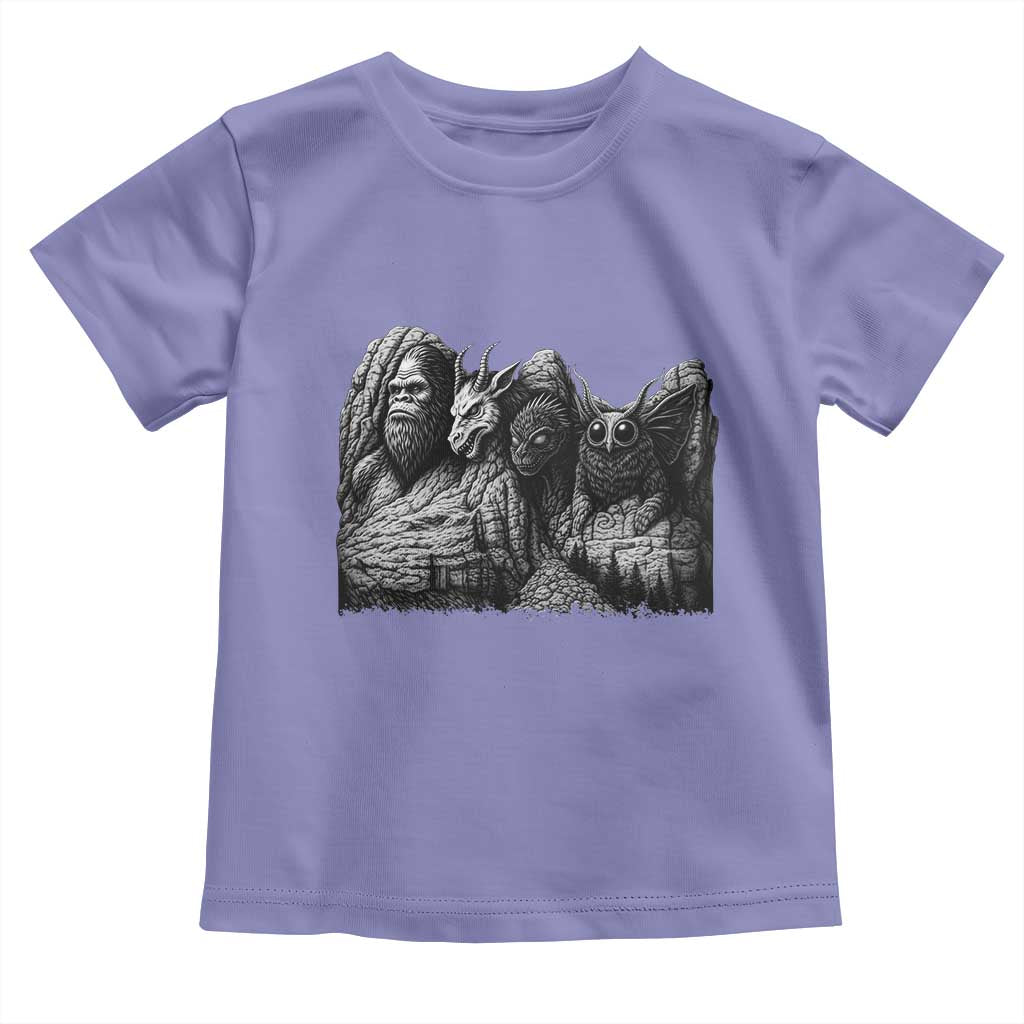 Cryptid Mount Rushmore Toddler T Shirt Bigfoot Mothman Jersey Devil Chupacabra