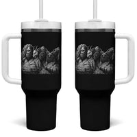 Cryptid Mount Rushmore Tumbler With Handle Bigfoot Mothman Jersey Devil Chupacabra