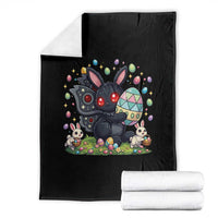 Funny Mothman Easter Bunny Ears Throw Blanket Cryptid Lover Gift