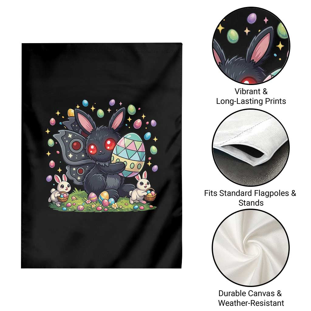 Funny Mothman Easter Bunny Ears Garden Flag Cryptid Lover Gift