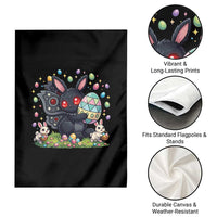 Funny Mothman Easter Bunny Ears Garden Flag Cryptid Lover Gift