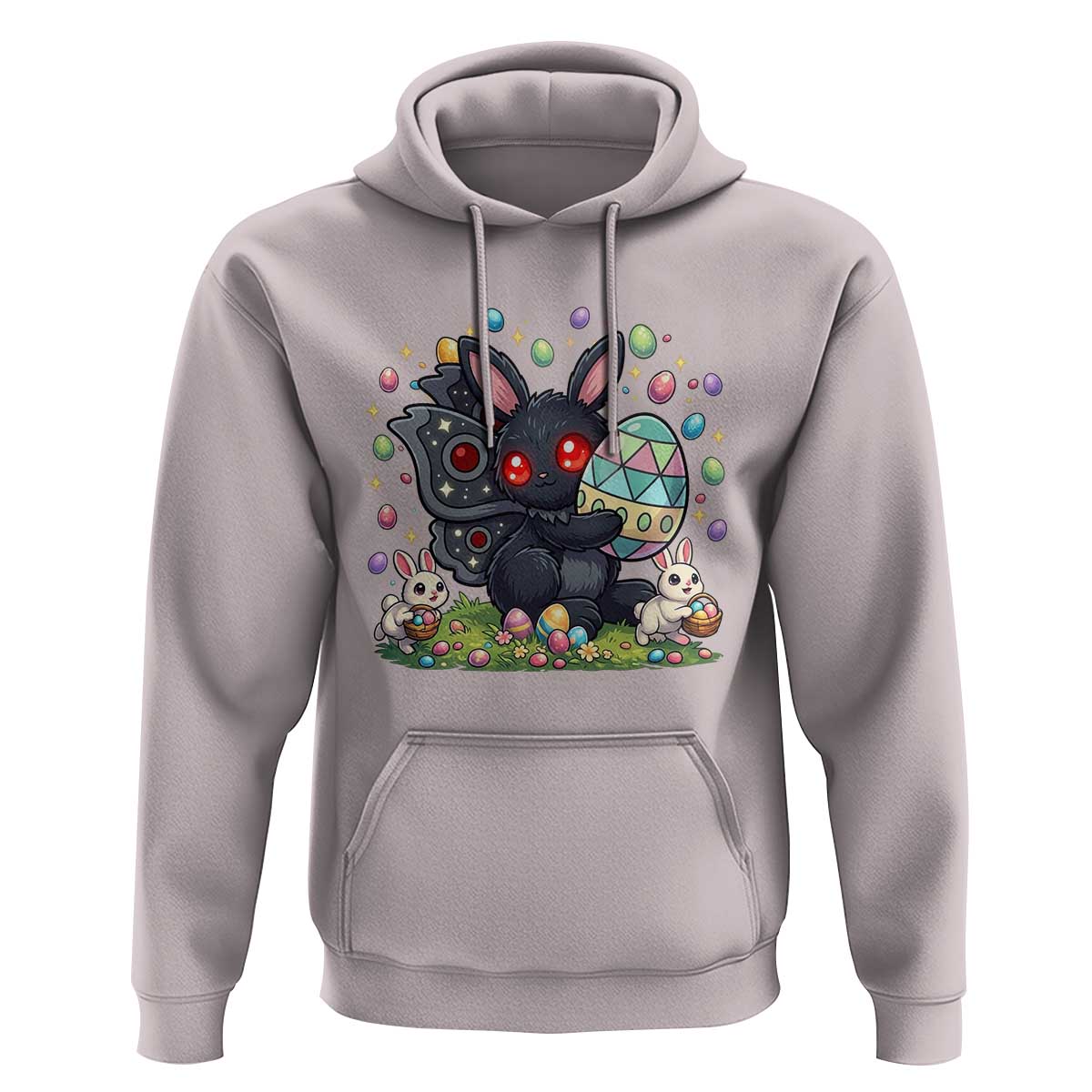 Funny Mothman Easter Bunny Ears Hoodie Cryptid Lover Gift
